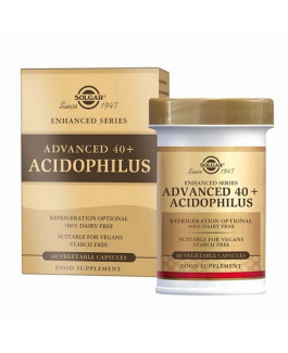 40+ Acidophilus Avanzado Solgar 60 Cápsulas