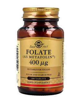 Folato como Metafolín Solgar 100 Comprimidos