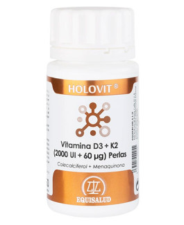 Holovit Vitamina D3 + K2 perlas