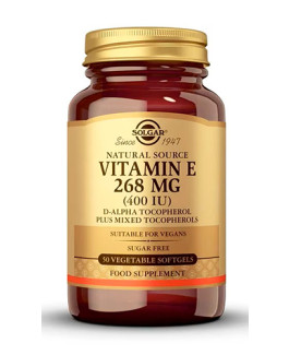 Vitamina E 400 UI 268 mg Solgar Cápsulas Blandas